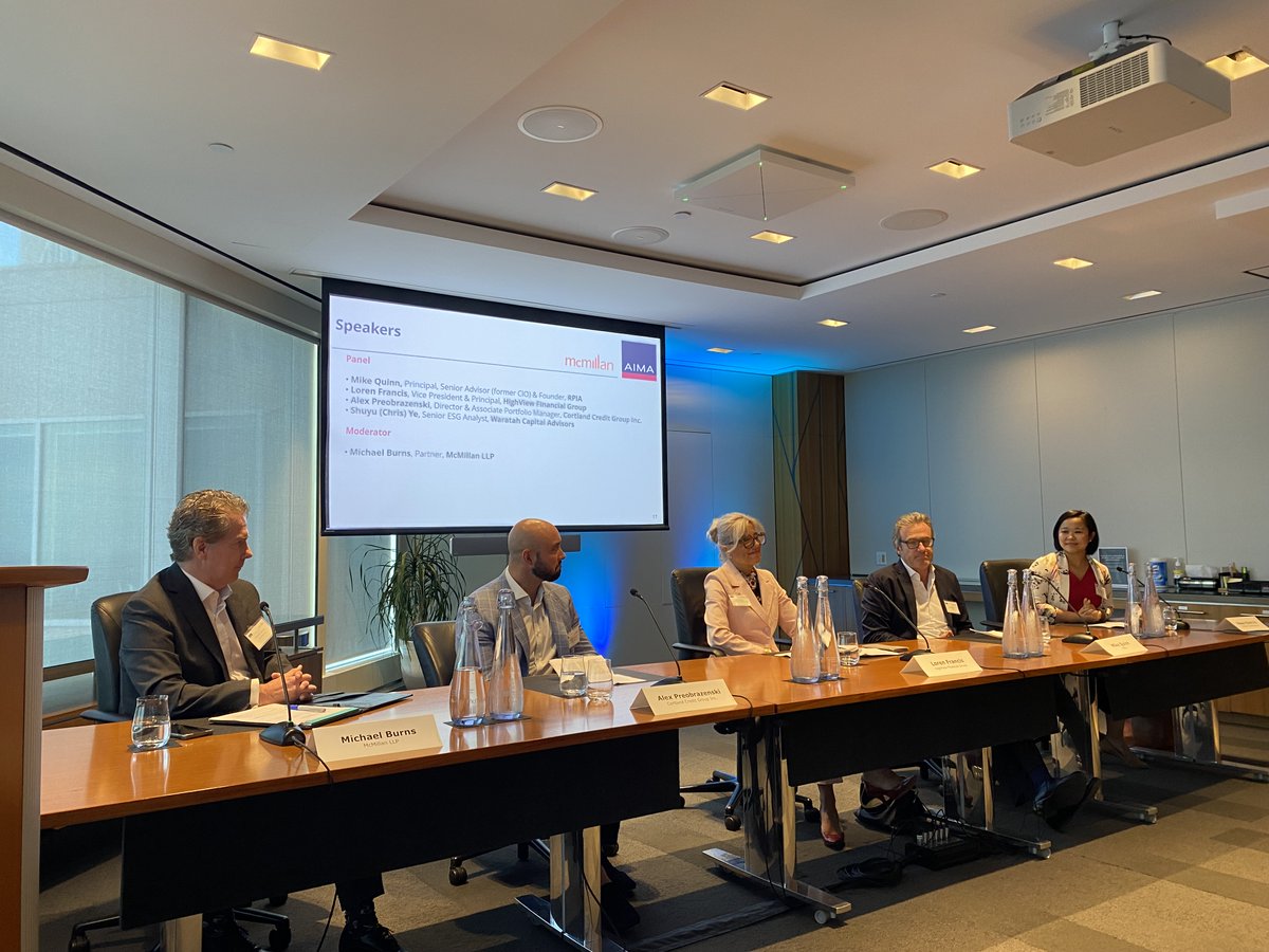 On June 16th, HighView’s Loren Francis participated on an engaging panel, hosted by AIMA and McMillan LLP, on the topic of ESG Trends.