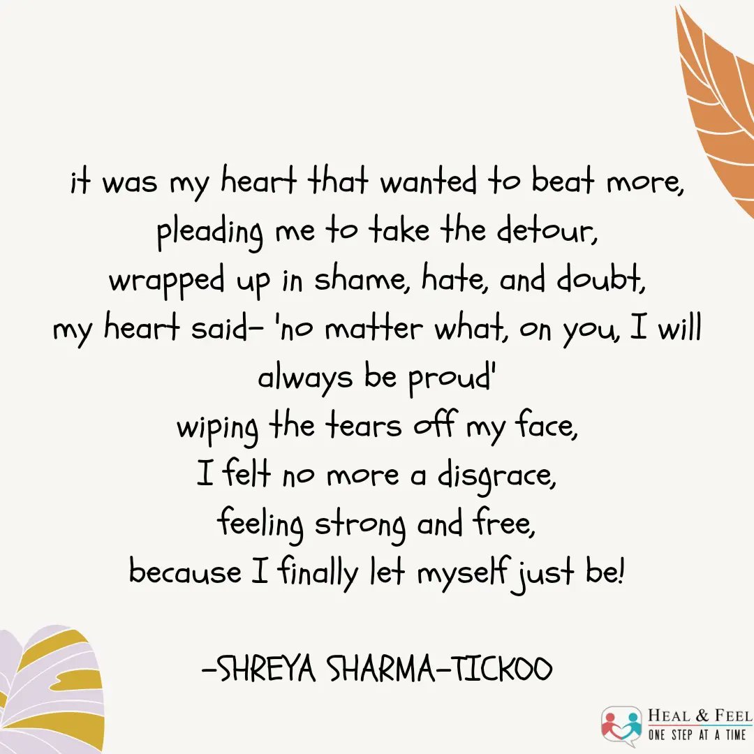 CounselorShreya's tweet photo. 'A slient moan', poem on self-love and compassion.

#poem #FridayVibes #poetrycommunity #poetrylovers #TherapistTwitter https://t.co/fHBrnQNHix