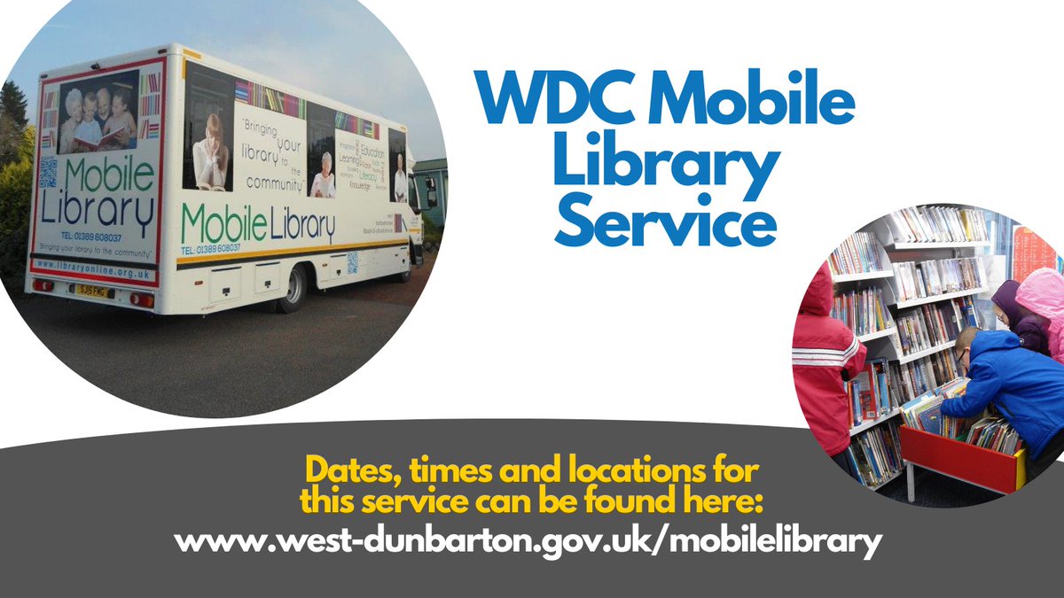 wdclibraries's tweet photo. If you can't make it to the #library let the library come to you!

Our #MobileLibrary visits  communities all across West Dunbartonshire bringing a fantastic range of books and some cheery chat!

For dates, times &amp; locations: https://t.co/kTaRofBOn9 

@PmlgScotland @WDCouncil https://t.co/peZkYWBmZy