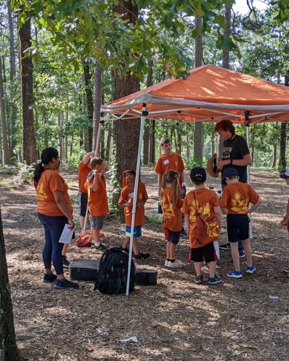 SkylerAusten's tweet photo. I had a blast teaching STEM lessons at the @QACBSA Pinnacle District Cub Scout wild west day camp this week!  We had some crazy heat to deal with, but the kiddos still rocked it :).  Fantastic Scouters and future scientists all around in this group 🤠🚀. https://t.co/IjBFqPGUO4