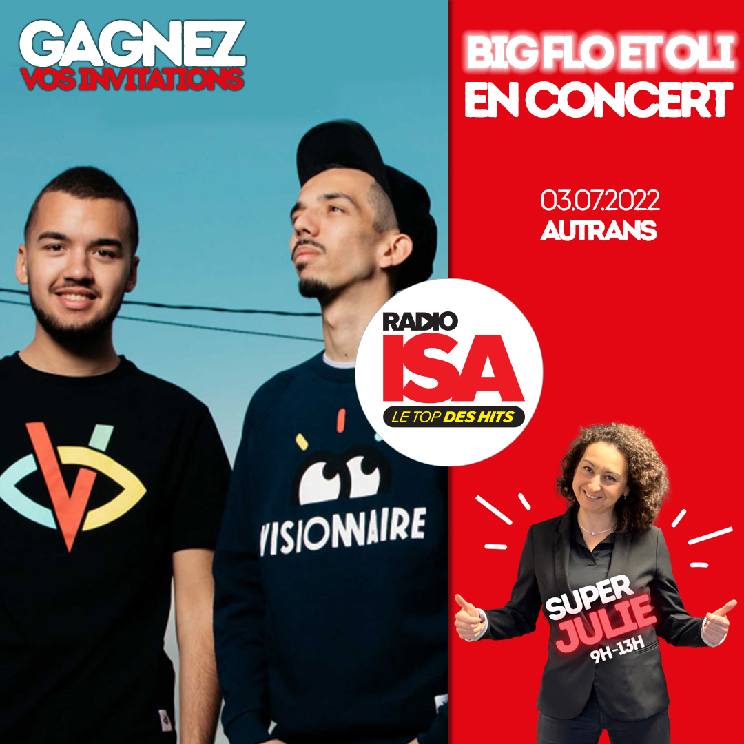 RadioIsa38's tweet photo. Dès lundi 9h sur #RadioISA, jouez avec #SuperJulie et gagnez vos invits pour le super concert de @bigfloetoli  au @VercorsMusic Festival !!! 🤩 https://t.co/eODlk7k8z9
