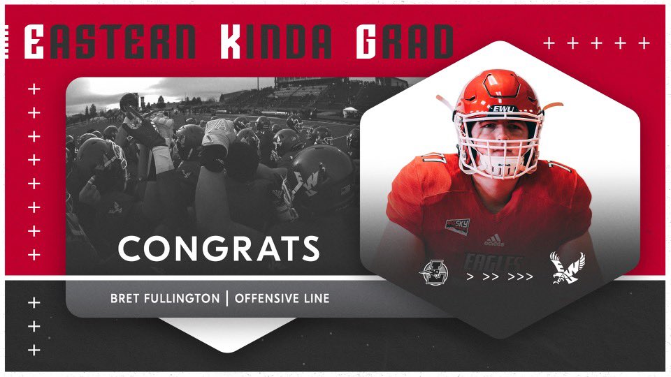 CoachBestEWU's tweet photo. Celebrate @BretFullington you’ve done it! #EKGrad https://t.co/DezvPbwbDZ