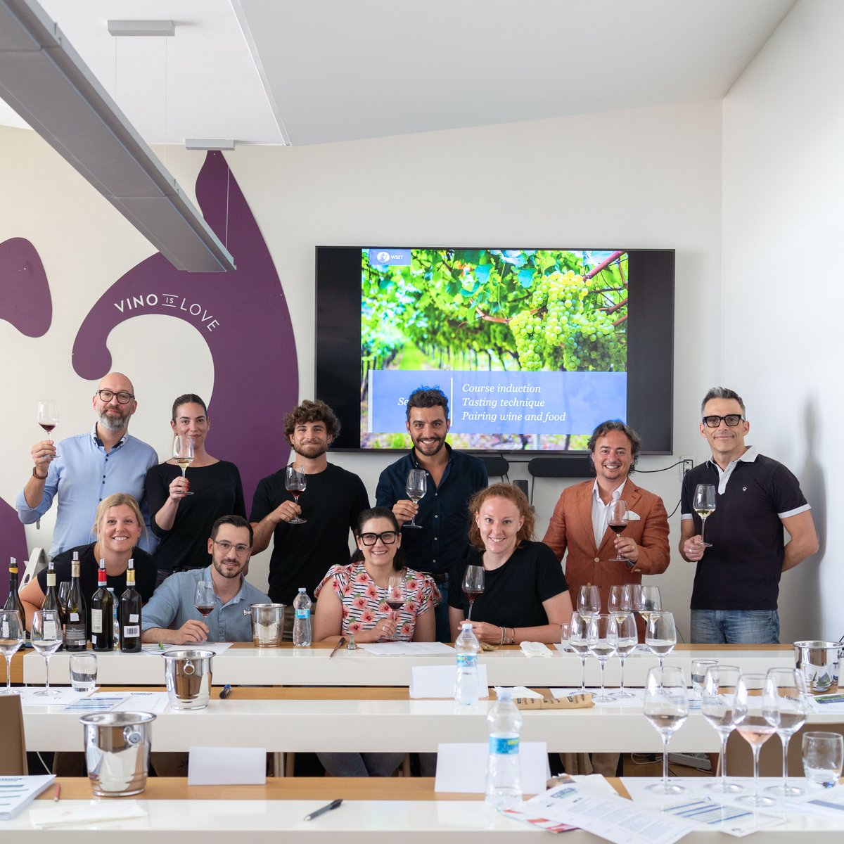 itawineacademy's tweet photo. Our new students are ready to dive into wine, together with our new faculty member Luca Ardiri Dip.WSET! Welcome everybody to our Academy ๐คฉ @steviekim222 @ItalianWineBook @itawinepodcast #wineeducation #wset #wsetverona #italianwineacademy #wsetstudent https://t.co/Bv9AiuyzfV