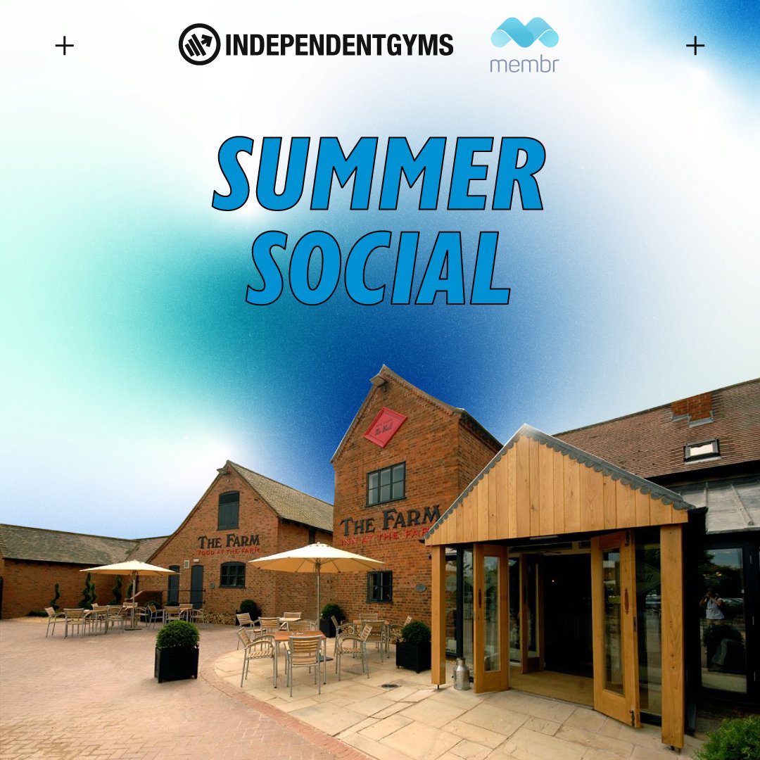 independentgyms's tweet photo. We're really excited to be hosting our Summer Social at The Farm in Solihull, supported by @membr_com Join us and our members, partners and the team from Membr for an informal drink and bite to eat!

#independentgymsuk #summerconference #gymowner #membr #theinnatthefarm https://t.co/xWi55ypvq9
