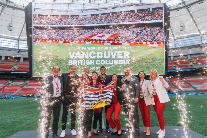 taunyag's tweet photo. We are a @FIFAWorldCup host city. 

It’s been a ride. So much support. This opportunity is truly for everyone. 

Especially for Parker! 4 years to get it done, build up this destination, welcome the WORLD and inspire the next generation ⚽️🇨🇦🎉 https://t.co/bKl5Q39Uid