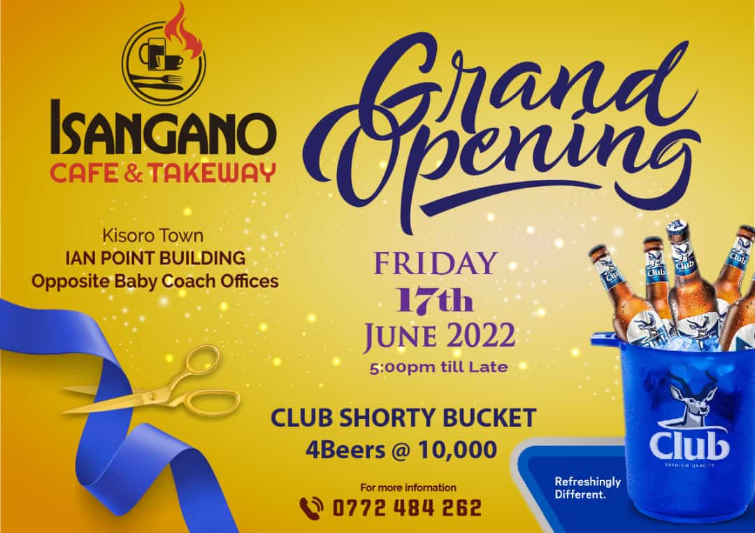 vomuhabura's tweet photo. SPONSORED:
Feel free to go and have yourself a sweet treat at #Isangano. It's opening tonight here in our town. One place to to go and have chilly treat. Read poster 👇 for details. https://t.co/TdExbypnT1