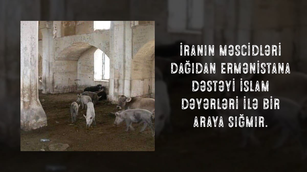ayshan_gasimova's tweet photo. İran rejimi Qarabağın işğalı dövründə olduğu kimi, indi də məğlub və iqtisadiyyatı çökmüş, siyasi sabitliyin olmadığı Ermənistanın bir dövlət kimi ayaqda qalmasını təmin etmək üçün əlindən gələni edir. #Mollarejimi #İranınəslsiması https://t.co/72afyHqyHe