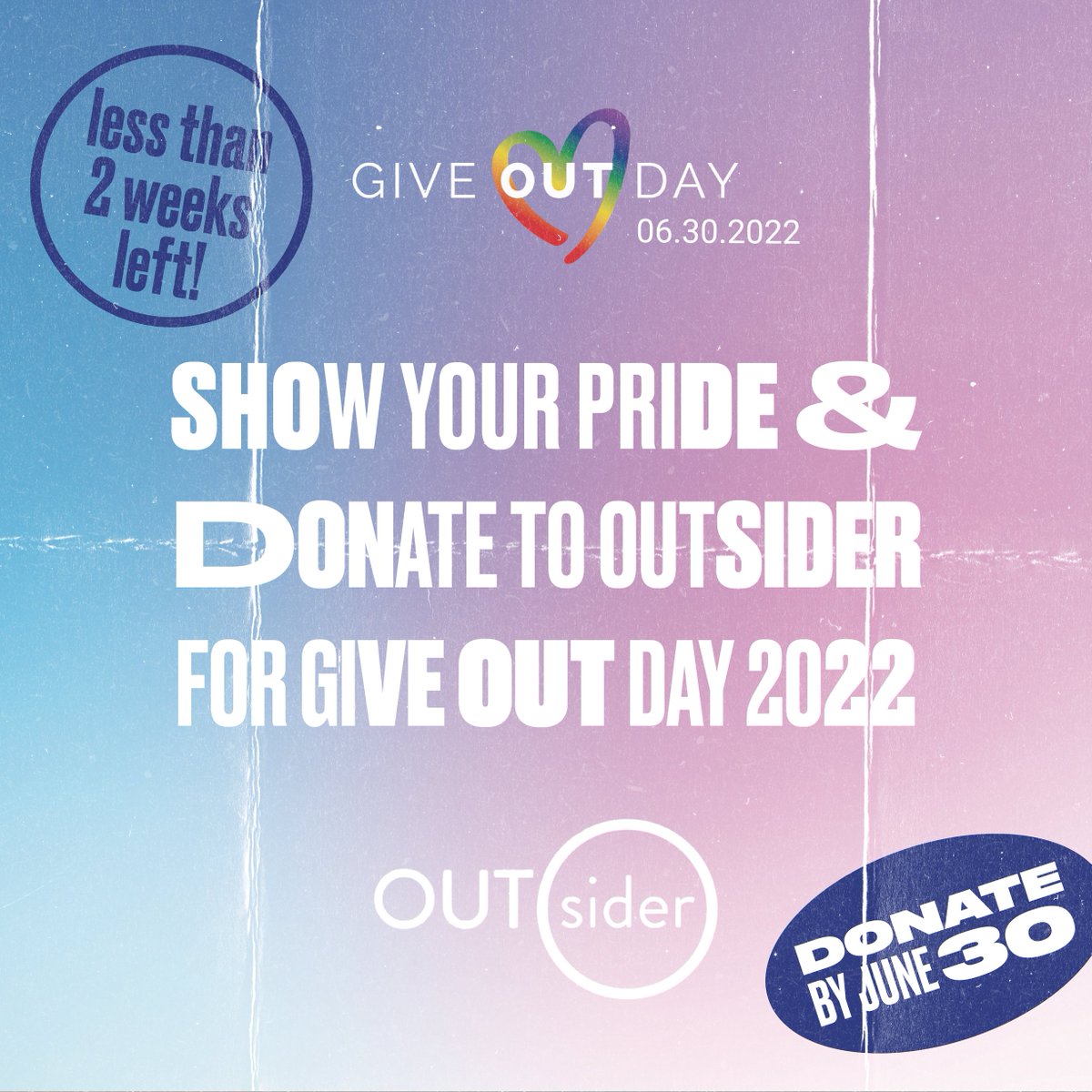 OUTsiderFest's tweet image. This #GiveOUTDay (the only national giving event for the LGBTQ community), support OUTsider, Austin’s out-of-the-box film, dance, theatre, performance art, music, writing, and visual art festival!
giveoutday.org/organization/o…
#queerart #GiveOUT #donate #pride #supporththearts