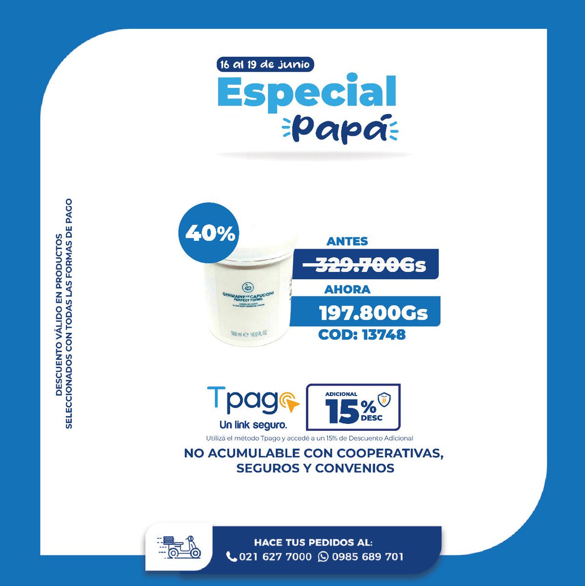 FarmaCatedral's tweet photo. Beneficios disponibles hasta el domingo 19 de junio.

Aprovechá y comprale lo mejor al Rey de la casa 👑💙

#FarmaciaCatedral #AmamosCuidarAPapá 🙌 https://t.co/GyVRhmwPwB