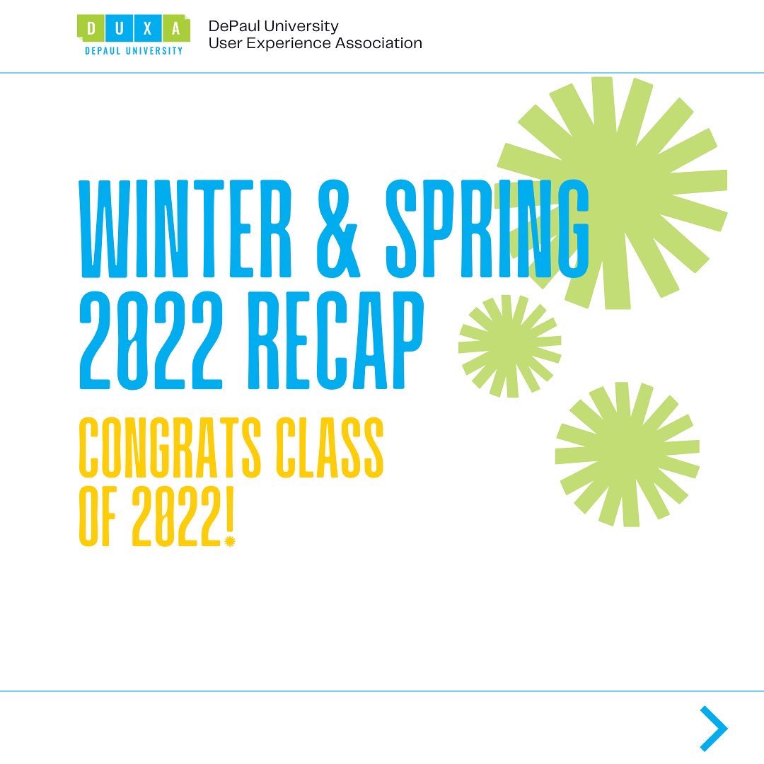 duxadepaul's tweet photo. Happy Summer DUXA members! First, we just wanted to congratulate all of the graduates from DePaul University's class of 2022, you did it!! WIshing you all happiness and success in your futures!
(1/4) https://t.co/M89SwSRcgj