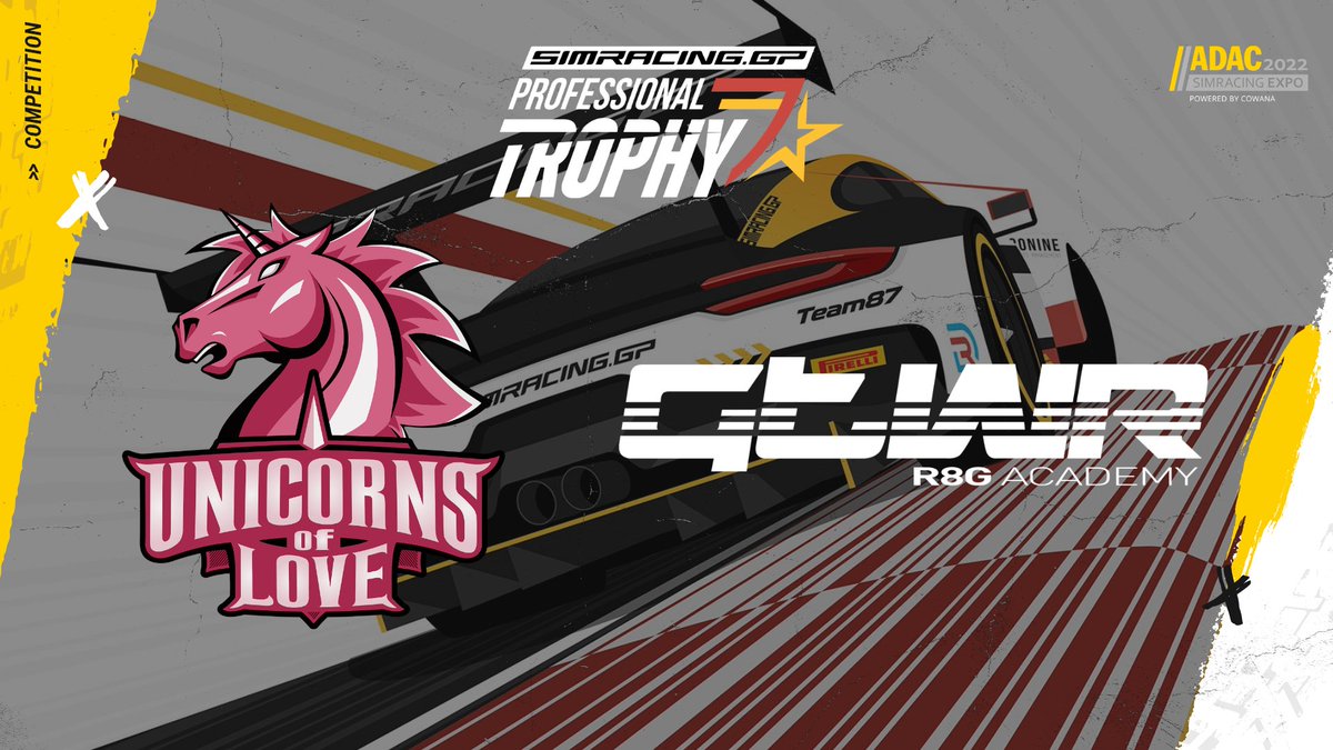 While the first open qualifying is not far away, two well-known teams have already joined the grid for the championship races of the <a href="/SimracingGP/">Simracing.GP</a>  #ProfessionalTrophy: We are happy to welcome <a href="/uol_simracing/">Unicorns of Love | Sim Racing 🦄</a> and <a href="/GTWR_Academy/">GTWR R8G Academy</a>!
#SimRacing #beACC #SRE22 #SimRacingExpo #Road2SRE