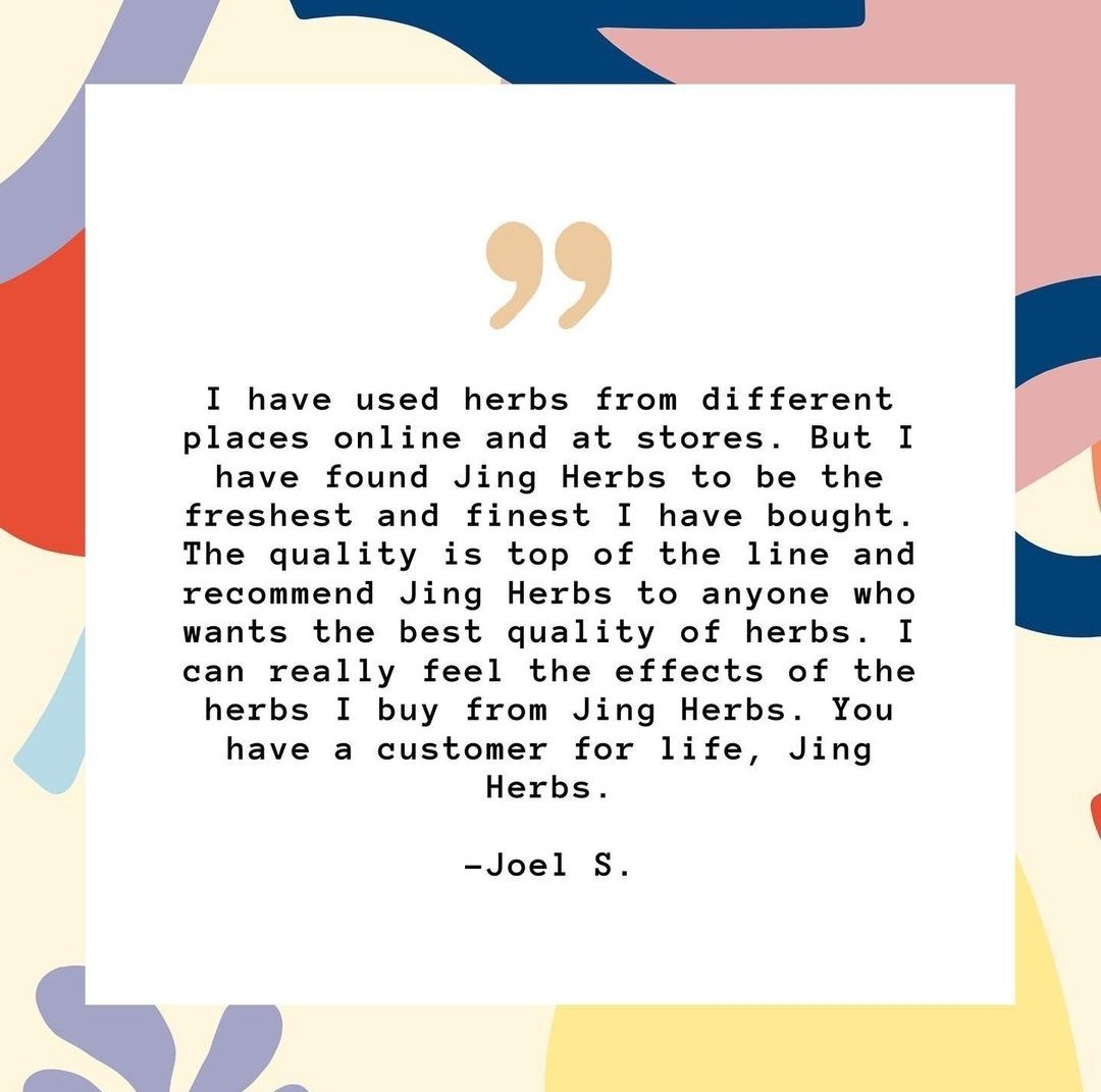 We are quality control freaks. Since our humble beginnings, quality has remained a paramount pillar that defines our products. We at Jing Herbs are proud to stand 100% behind the quality, purity, and safety of our products.