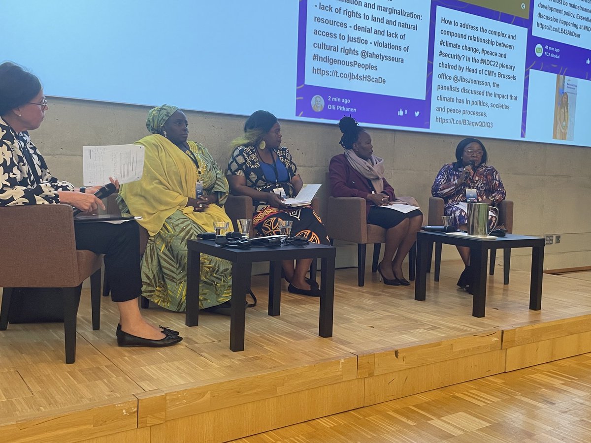 ‘Mediating around climate-based conflicts takes a holistic approach because climate change is not centered around the environment but is cross-cutting across health, migration, agriculture and livelihoods.’ - ⁦<a href="/IjeomaLadele/">Ijeoma Ladele</a>⁩ ⁦<a href="/NDCFI/">National Dialogues FI</a>⁩ #NDC2022