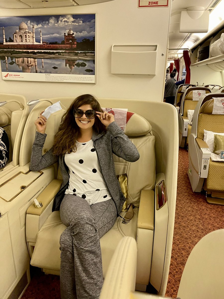 iampoojabatra's tweet photo. Thank you @airindiain for the upgrade to 1st Class. It’s a world of a difference flying @airindiain Vs any other international airline. Y’all have grace, Amazing Service &amp; Hospitality to another level 🙏 Thank you so Much. Have become a fan @airindiain https://t.co/vQVzEXfrJI