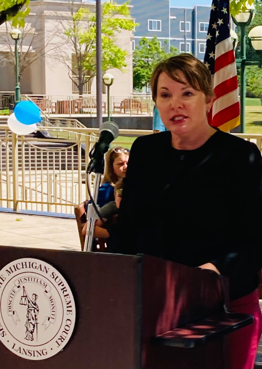 Foster care is meant to be temporary, MDHHS Director Elizabeth Hertel says @MISupremeCourt #MIReunification Day. “While safe reunification is not always possible, that is the goal. Because, If it can be done safely, we know that children tend to have better outcomes.”