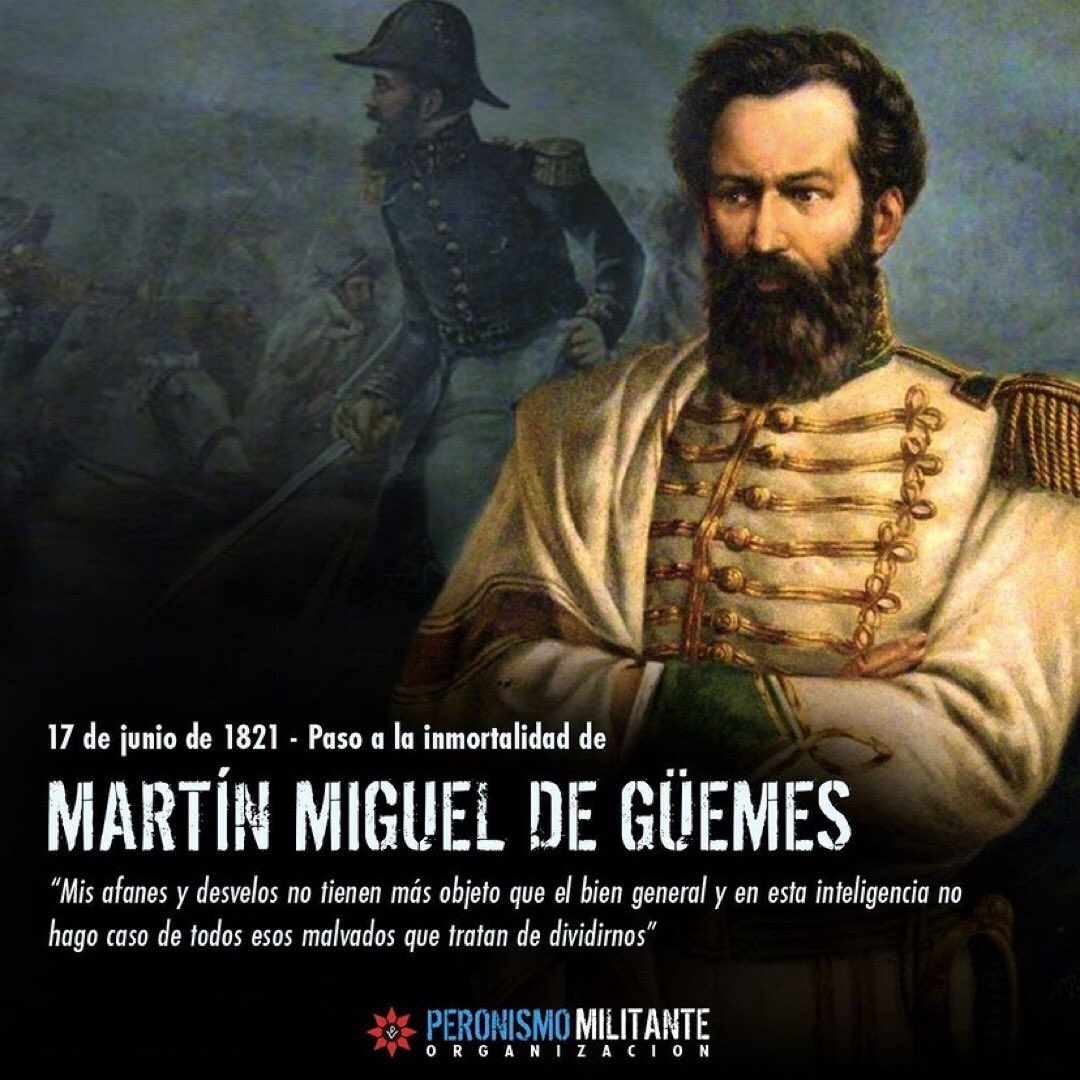 Peronismo_PM's tweet photo. ¡¡Viva Güemes y sus salvajes Infernales!! 🇦🇷✌🏼

#PeronismoMilitante https://t.co/xfg0wMBMb5