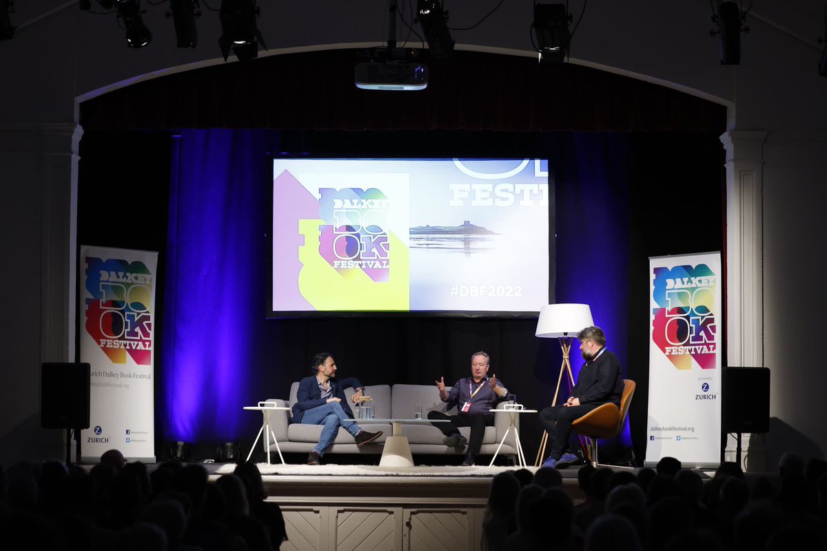 dalkeybookfest's tweet photo. Economics in an Age of Anger with Eric Lonergan and Mark Blyth at the Town Hall ✨#DBF2022 #Angrynomics https://t.co/eYnZrbjenE