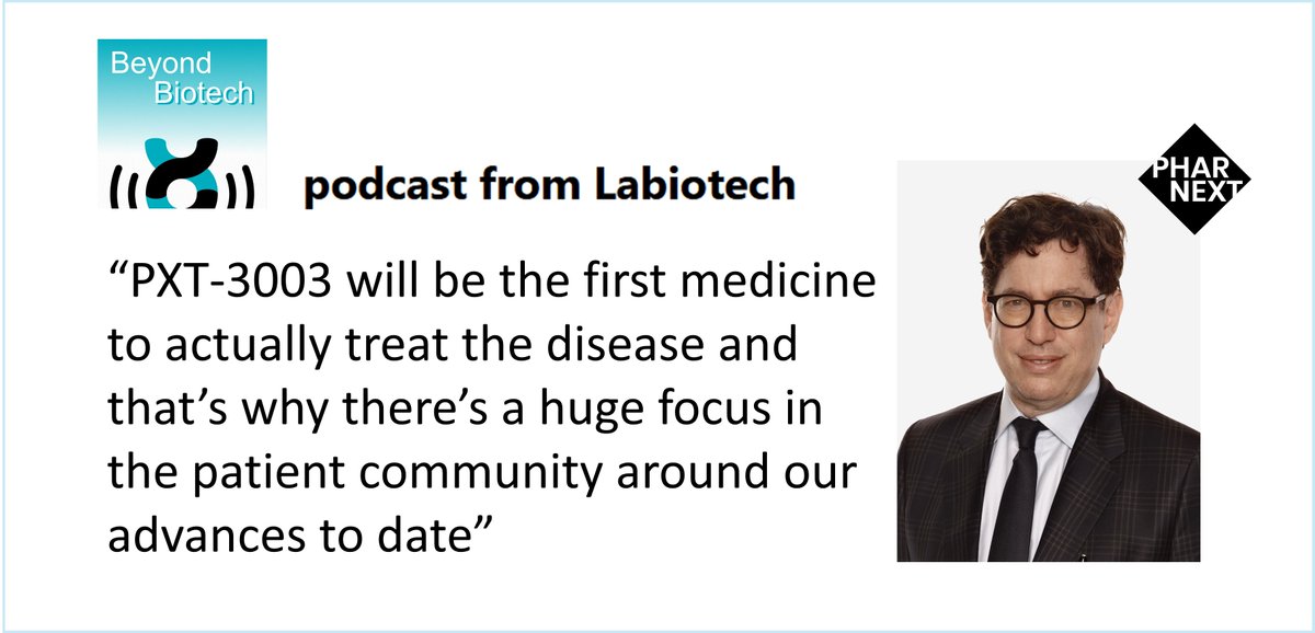 Pharnext's tweet photo. Our CEO David Solomon spoke to @jimcornall for the inaugural Beyond Biotech #podcast by @Labiotech_eu, where he discusses Pharnext’s lead candidate PXT3003, trial recruitment in #raredisease and next steps for #Pharnext.

Link: https://t.co/I16mjvjdgk 

#CharcotMarieTooth https://t.co/q4OqyZozKJ