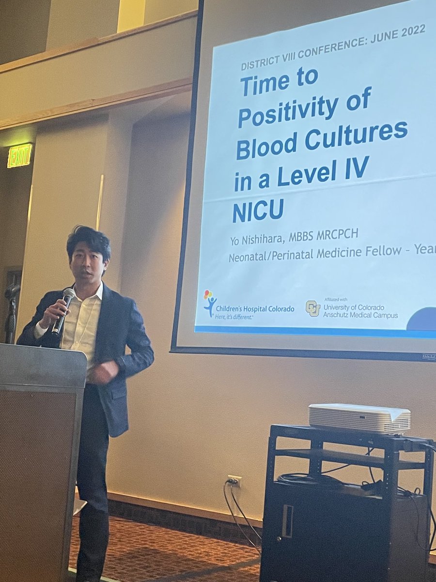 Dr. Yo Nishihara representing university of Colorado and childrens hospital Colorado at the District 8 perinatal conference in Big Sky, Mt. ⁦@AAPneonatal⁩ ⁦@D8Neonatal⁩ #D8BigSky