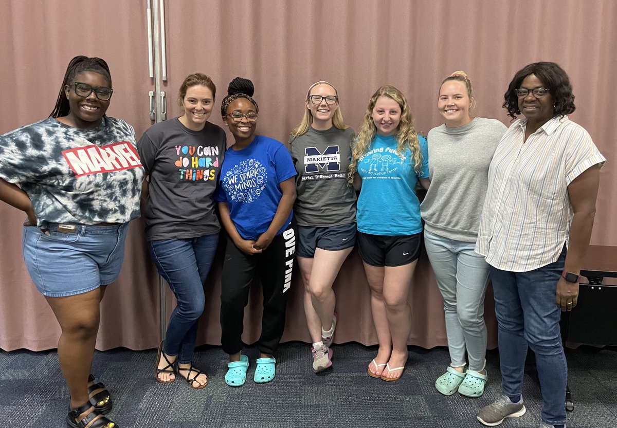 This awesome group of <a href="/LockheedElem/">Lockheed Elementary</a> teachers is officially #OG trained 🤓<a href="/MariettaCitySch/">MariettaCitySchools</a> !  💙✈️ #Summer2022