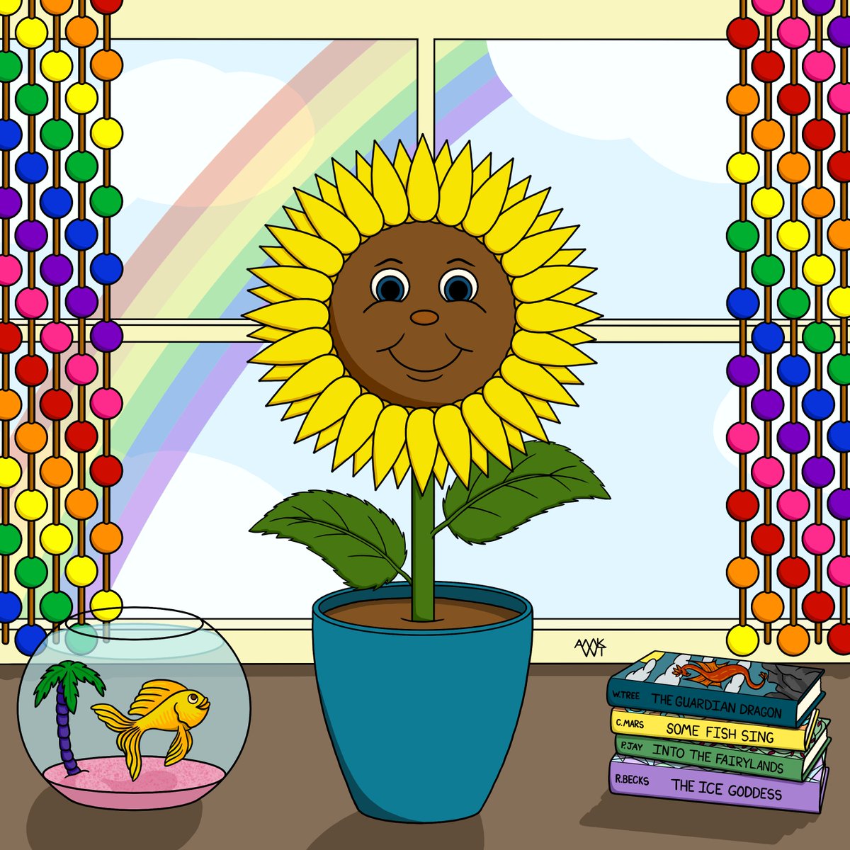 WillowTree226's tweet photo. After 3 months of drawing, and some platform limitation stress last week, my 1st #fxhash project is finally minting today! I'll post the link in 3 hours when it Unlocks. Until then, here's a look at 4 possible combos of Blumeez: Sill Life --- flowers with personalities. https://t.co/JFeNHJeZAg
