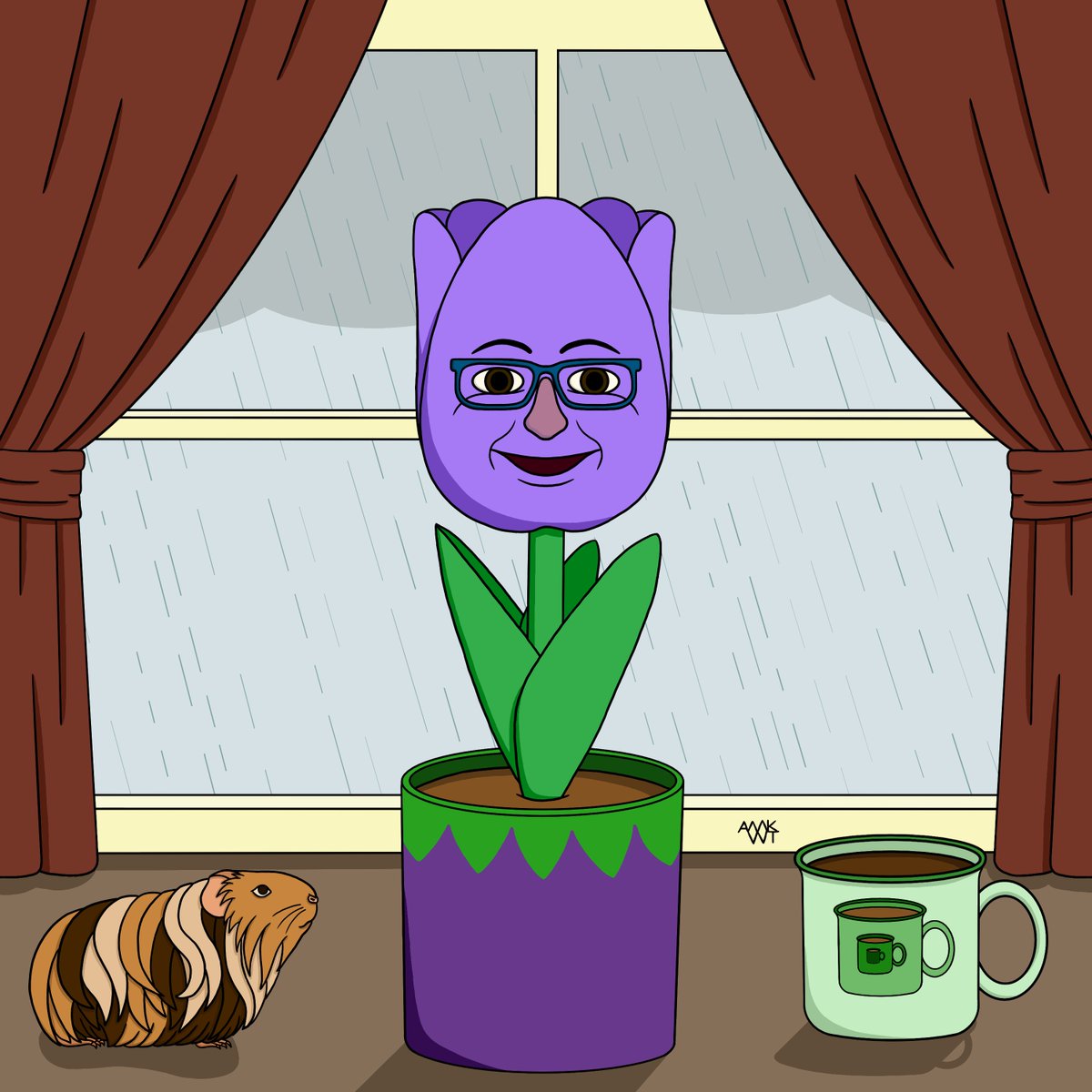 WillowTree226's tweet photo. After 3 months of drawing, and some platform limitation stress last week, my 1st #fxhash project is finally minting today! I'll post the link in 3 hours when it Unlocks. Until then, here's a look at 4 possible combos of Blumeez: Sill Life --- flowers with personalities. https://t.co/JFeNHJeZAg
