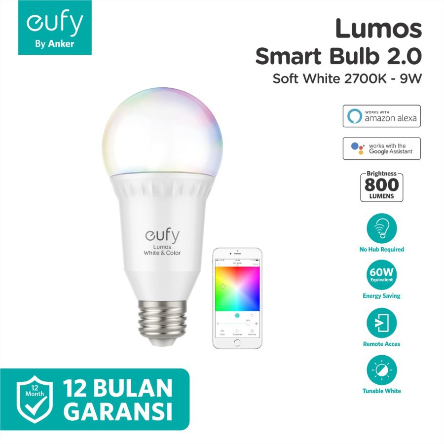 Everything You Need on Twitter: "Lamp Eufy Lumos Smart Bulb 2.0 Lite -White Color disini : https://t.co/lF027mrcE6 https://t.co/NamSU7ycol" /