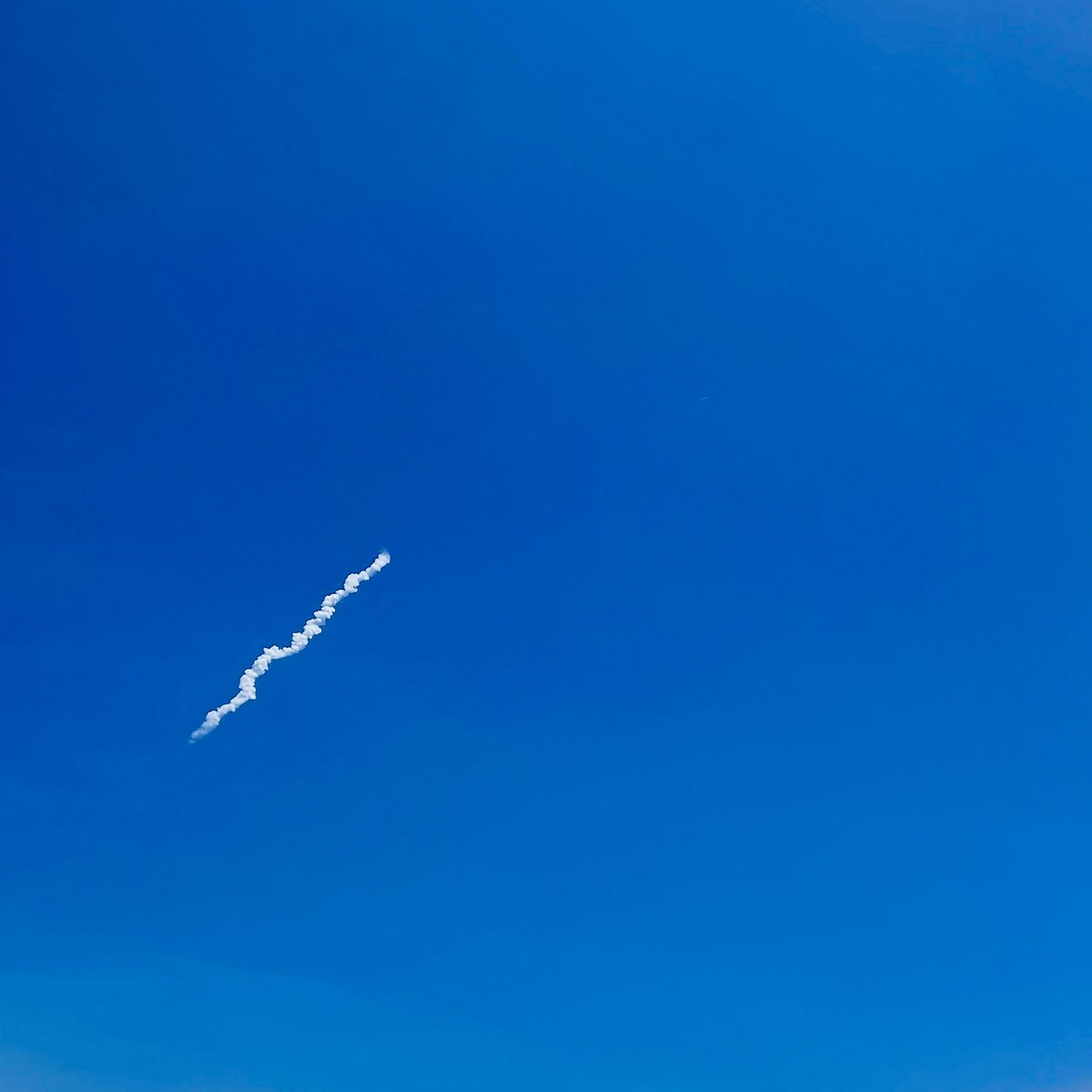 Just some of the entrails from the <a href="/SpaceX/">SpaceX</a> Falcon 9 rocket that just launched from Cape Canaveral. 

#SpaceX #CapeCanaveral #CocoaBeach