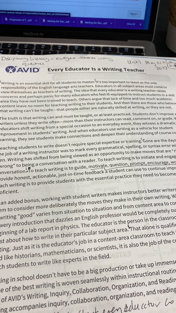 AVID learning in action! Every Educator is a Writing Teacher. <a href="/AVID4College/">AVID</a> #GFSchools