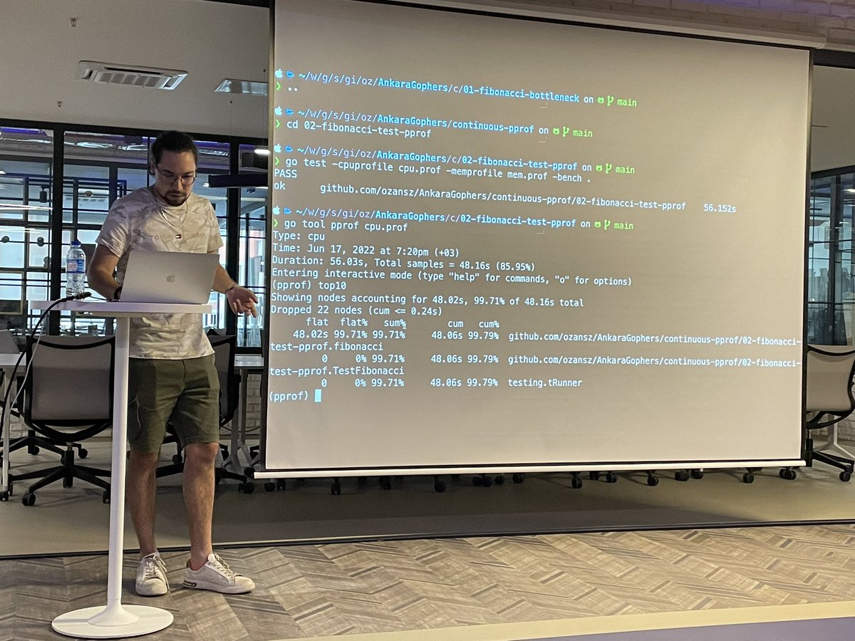 Erhan Yakut (@yakuter) on Twitter photo 2022-06-17 16:25:51 🔥@AnkaraGophers #8 değerli Ozan Sazak(@oznszk)'ın @golang continuous profiling sunumu ile başladı 🥳 @Otsimo @binalyze @Jotform @AnkaraTekmer @superpeer @edge_delta @dikeyeksen 🔥@AnkaraGophers #8 değerli Ozan Sazak(@oznszk)'ın @golang continuous profiling sunumu ile başladı 🥳 @Otsimo @binalyze @Jotform @AnkaraTekmer @superpeer @edge_delta @dikeyeksen