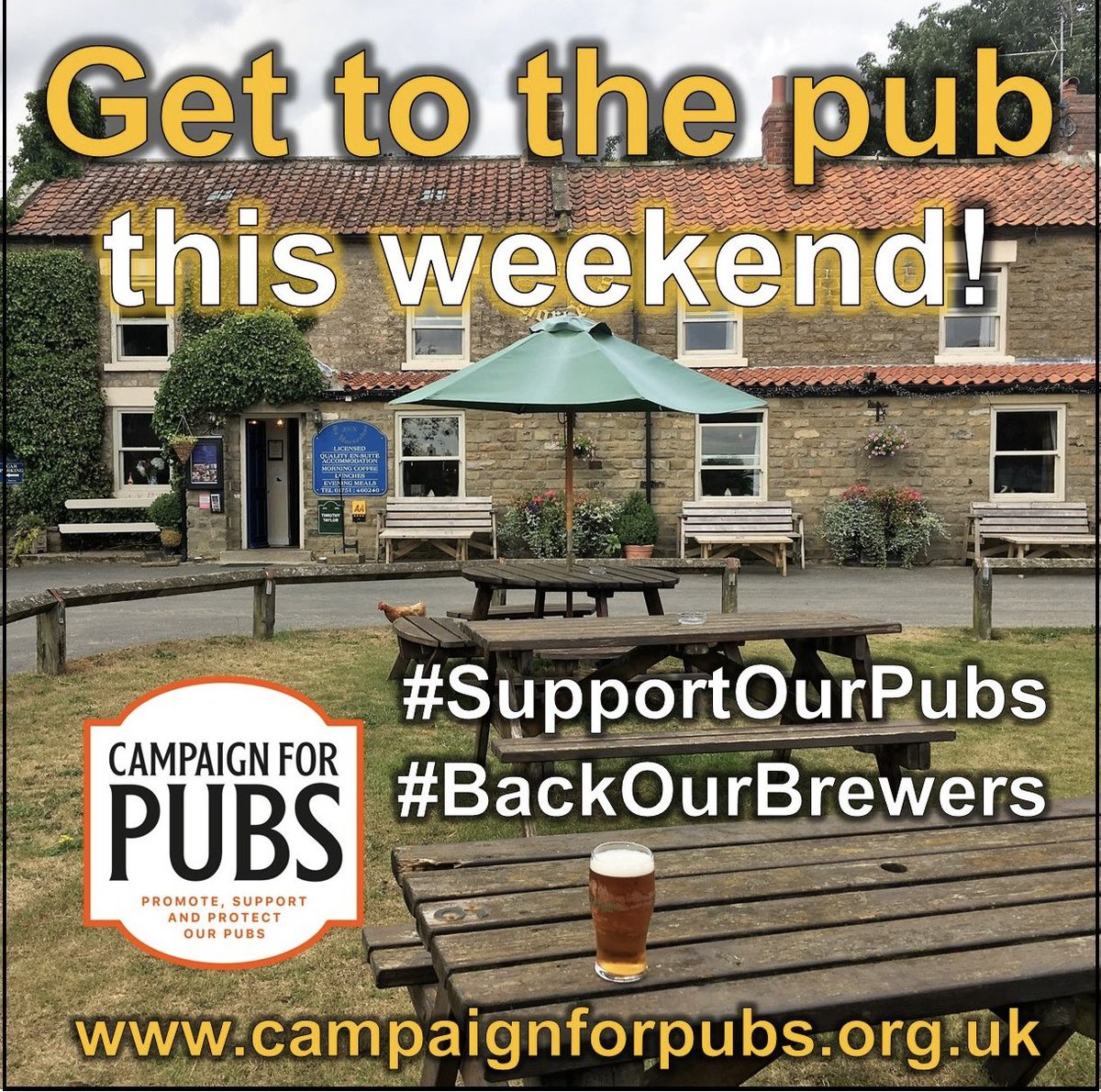 CampaignforPubs's tweet image. It’s looking like  #beergarden #pubgarden weather! 😎🍻

Get out &amp;amp; enjoy &amp;amp; support #pubs this weekend! 🌞🌸🍺🥂🍹

#SupportOurPubs #SupportPubs #BackBrewers