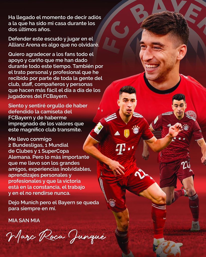 marcroca21's tweet photo. Stolz und Dankbarkeit @FCBayern #MiaSanMia https://t.co/pMvzaEAssr