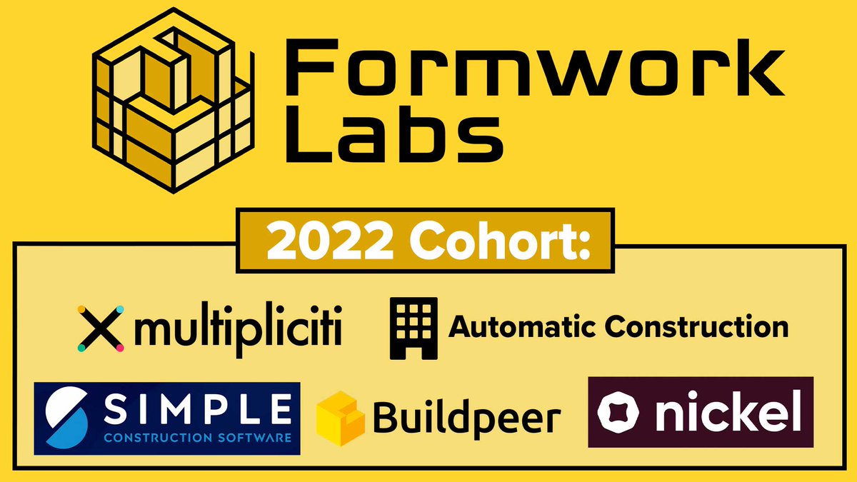 This evening, in Paris Formwork Labs announced the inaugural cohort that will participate in a 10-week AEC accelerator program. Congratulations to these 5 startups that possess potential to revolutionize the industry. 

To learn more about, click here:
formworklabs.com/2022-cohort