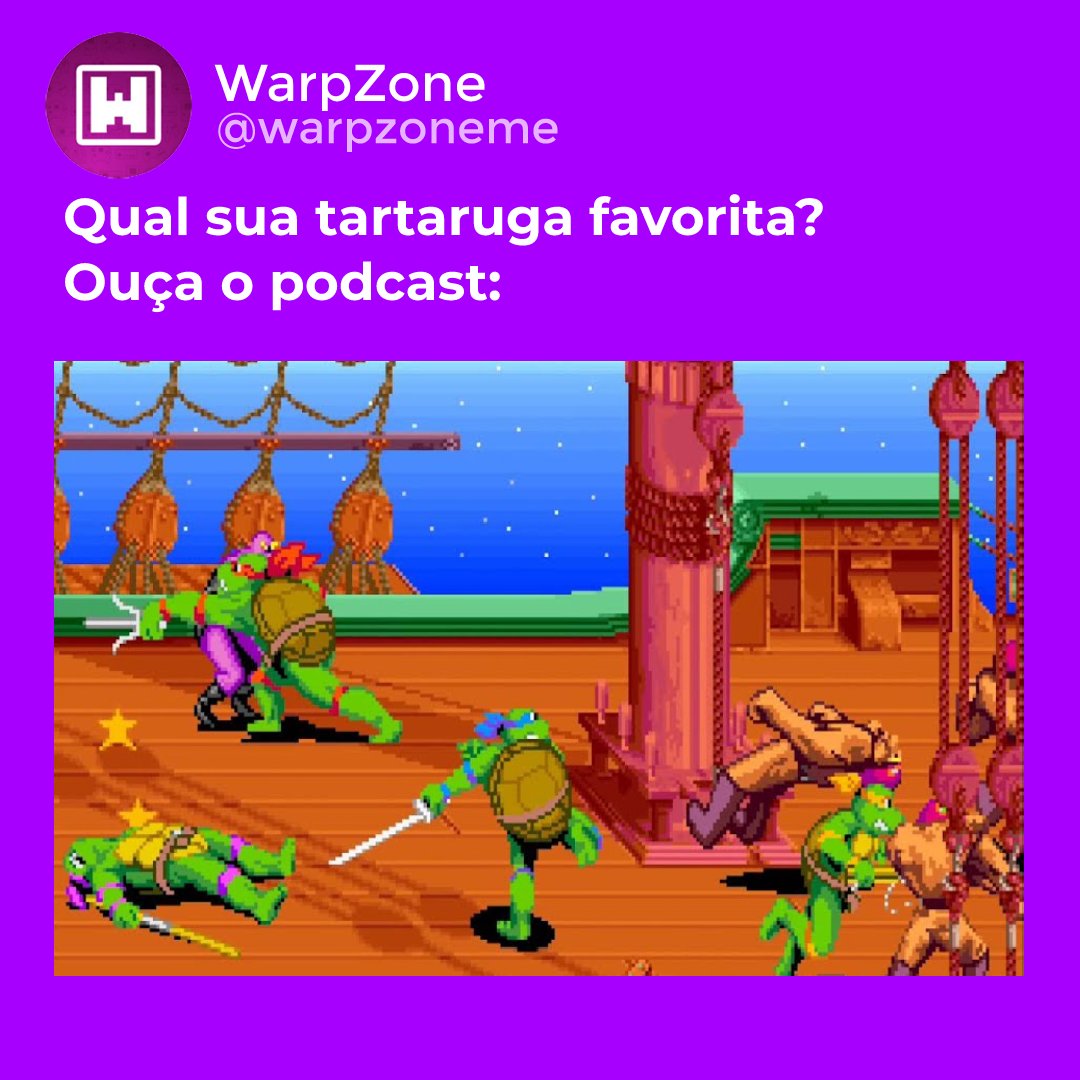 WarpZoneMe's tweet photo. WarpCast 180 – TMNT: Turtles in Time
https://t.co/2SO3qeQwJj

Relembramos os personagens, as versões de Arcade e SNES, o impacto da marca das Tartarugas Ninja na época e mais. 

Episódio com @j_p_moraes, @Oda_Lemos, @sidaonarua, @rainyneptune e @CanalMakingOf https://t.co/cNXVuecrsv