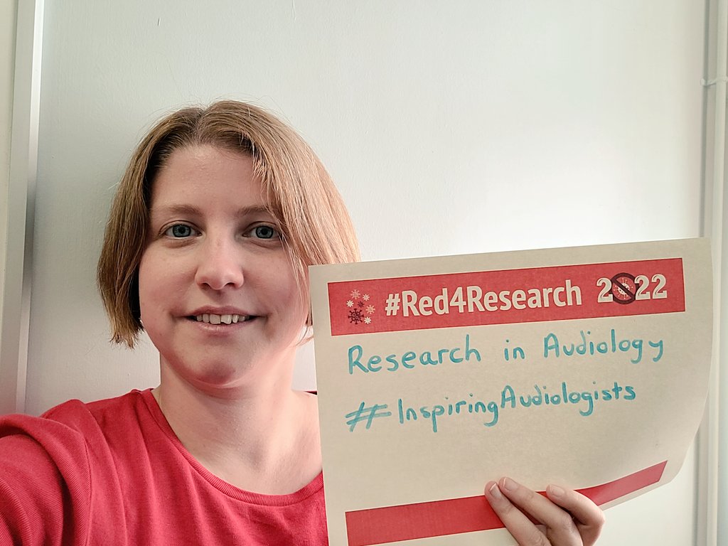 Wearing red at work today to celebrate research in Audiology across North Wales. #InspiringAudiologists #Red4Research <a href="/BetsiResearch/">BetsiResearch</a> @HCS_Cymru