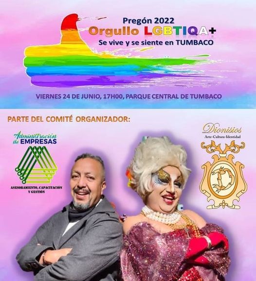CirculoCrisalys's tweet photo. @DIONISIOSDRAG y #PabloSarzosa son parte del equipo que está colaborando y parte del comité organizador del "PREGÓN ORGULLO LGBTIQA+" Se vive y se siente en #TUMBACO.

@ORGUIOEC @SarahCarolinaF2 @MesaLgbtiq https://t.co/c6QZx3J2lL