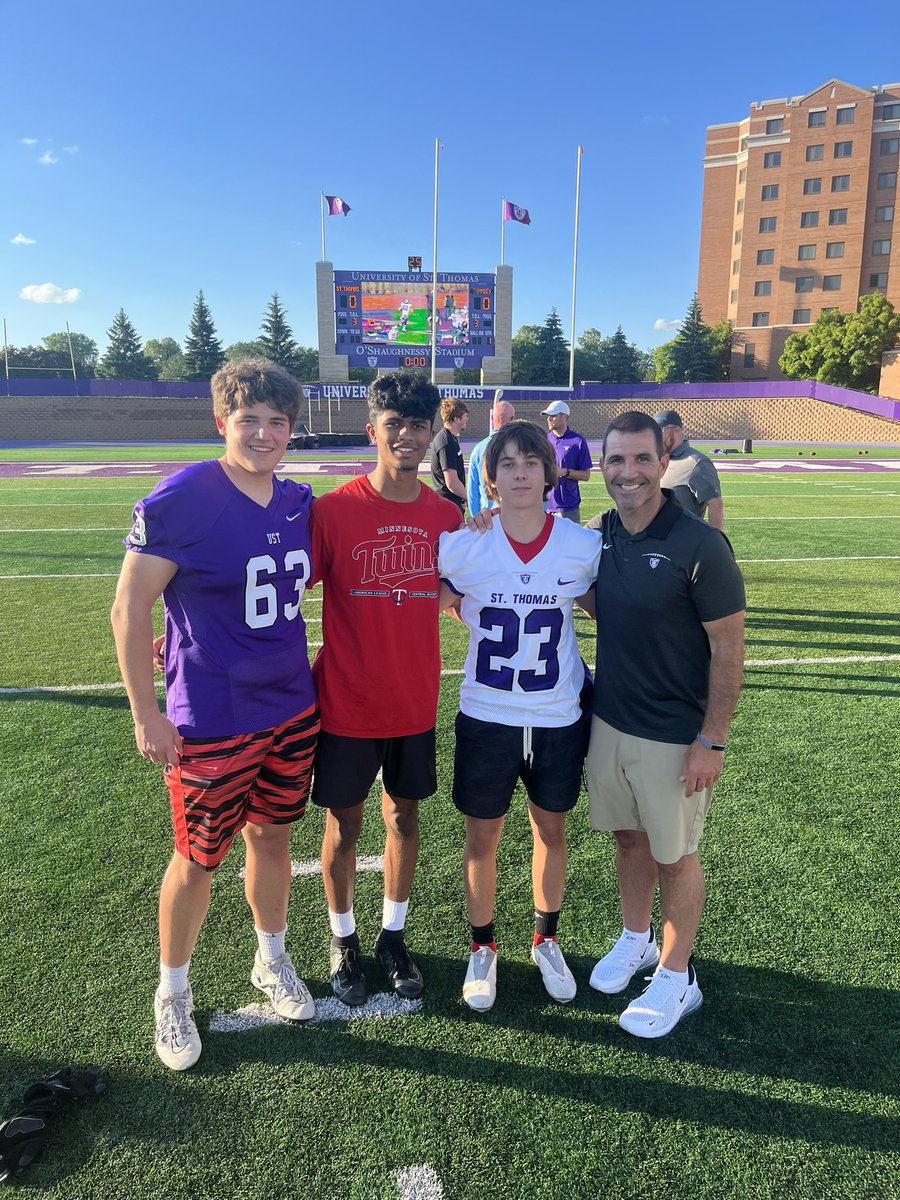Thank you <a href="/UST_Football/">St. Thomas Football</a> for providing some great values to take into the fall season. It was a great opportunity to both compete and learn through great coaching! <a href="/Coach_Caruso/">Coach Glenn Caruso</a> <a href="/OLine_TEK/">Jeff Duvendeck</a> <a href="/CoachGrayvold/">Brady Grayvold</a> @kuchinski8