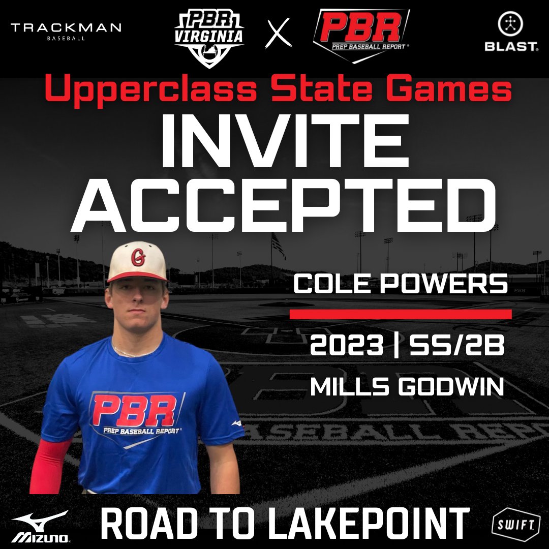 PrepBaseballVA's tweet photo. VA/DC Upperclass State Games:
'23 Cole Powers @Cpow44 (@BaseballGodwin ) is locked in for the Southeast Senior Games qualifier at University of Richmond on June 22.
2023's request your invite now π
https://t.co/yP5mPMG5tC
#PBRIsThere #VADCUpperclass https://t.co/D8LVPtf8Ll