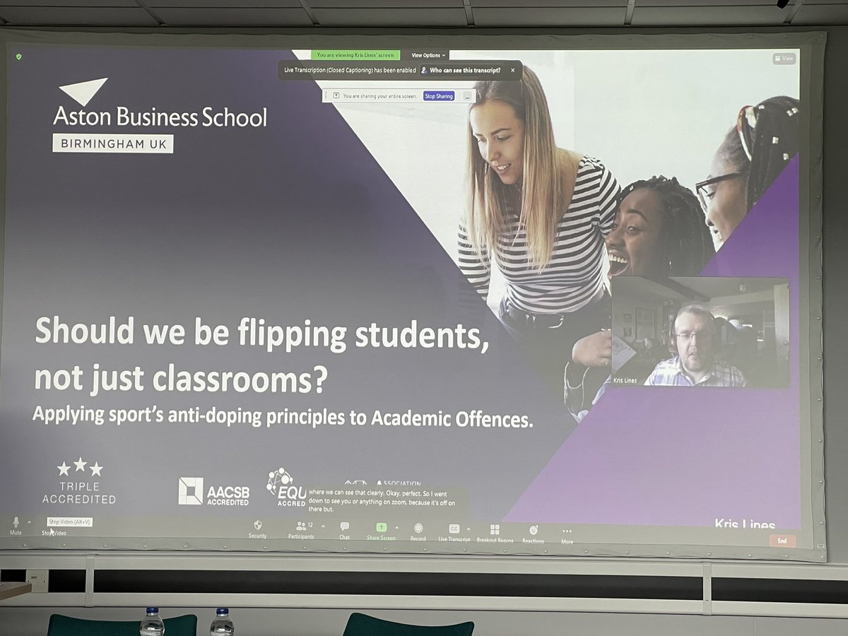 DrLancaster's tweet photo. Afternoon sessions kicking off with Kris Lines on flipping students and speed awareness courses (reminds me of long-standing work by @DoctorMikeReddy) #academicintegrity #AILSConf22 https://t.co/8svnkAbWKJ