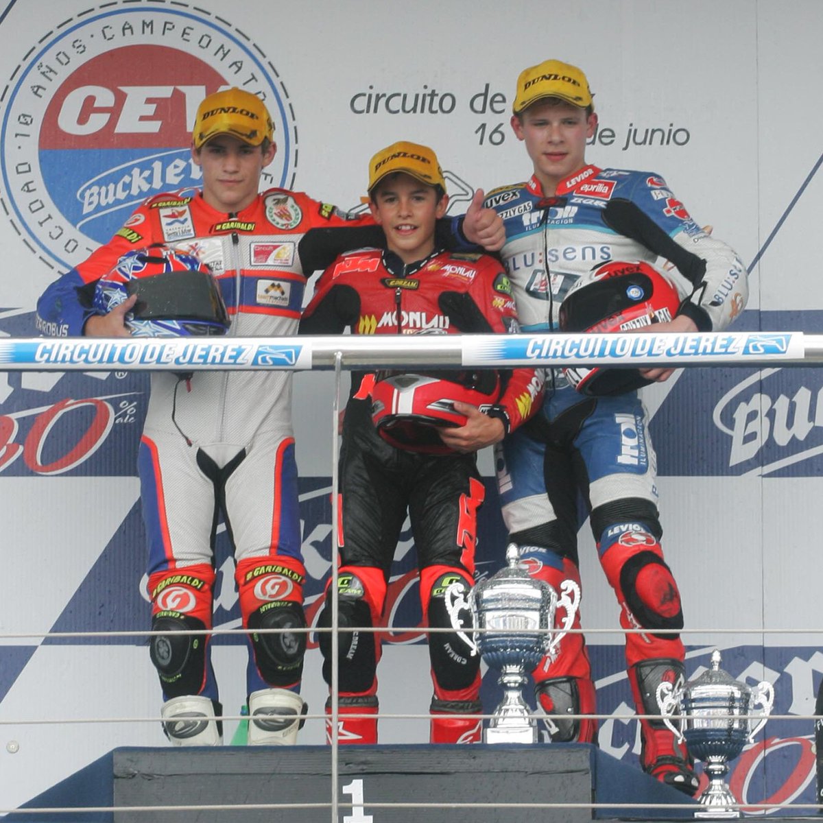 motojuniorwc's tweet photo. On this day 15 years ago, 8 times @MotoGP world champion @marcmarquez93 achieved his first victory in #JuniorGP 🥇 

We are so proud of you champ, and we hope to see you back on track soon 🏍️ 

Stay strong / Som-hi Marc! 💪 

#RoadToMotoGP🏁 https://t.co/biSe2EEdef