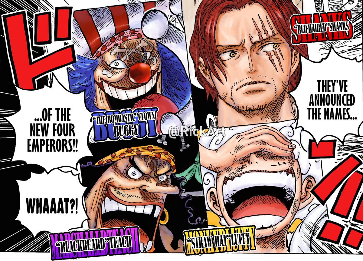 RickHolmes0410's tweet photo. The New Emperors
#ONEPIECE #ONEPIECE1053 #ONEPIECE1053spoilers
#coloring #RickArt https://t.co/2VMvSqLoq3