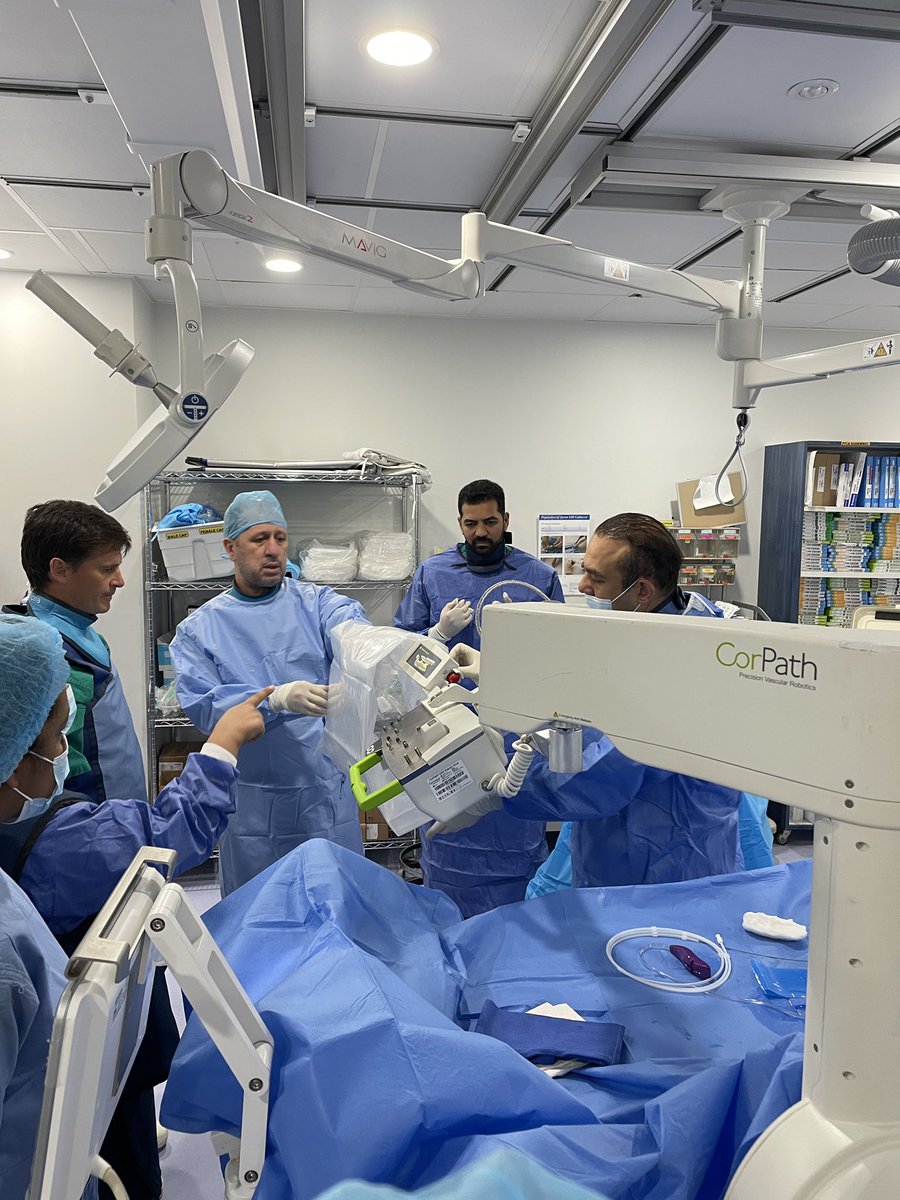 Sumckw's tweet photo. Behind the scenes of our intensive two days workshop in chest hospital with Corindus vascular robotics system. Done by Dr Ahmad Emam for six challenging procedures with successful outcomes “RCA, sub acute occlusion of RCA with thrombosis, LAD, Circumflex single and Multi lesions” https://t.co/1jI2SDYCHg