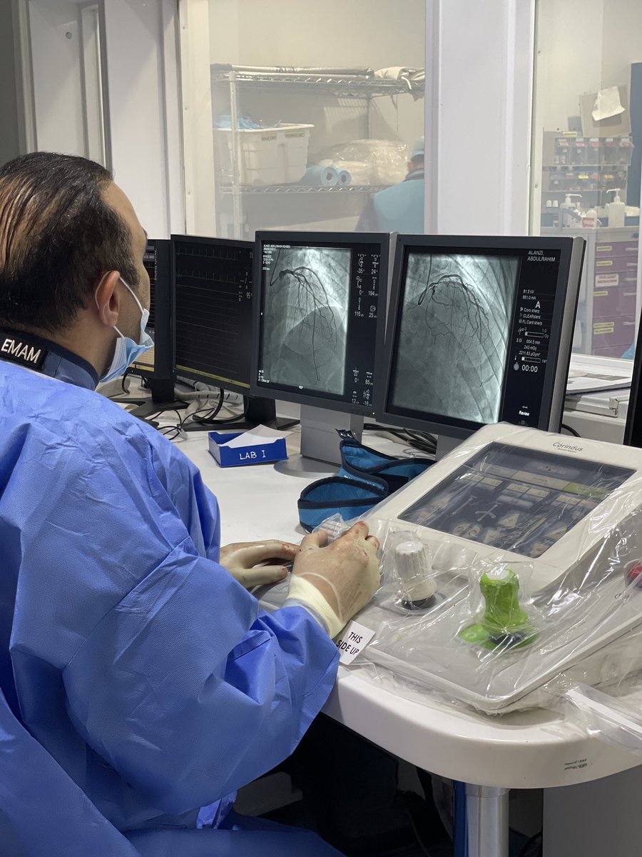 Sumckw's tweet photo. Behind the scenes of our intensive two days workshop in chest hospital with Corindus vascular robotics system. Done by Dr Ahmad Emam for six challenging procedures with successful outcomes “RCA, sub acute occlusion of RCA with thrombosis, LAD, Circumflex single and Multi lesions” https://t.co/1jI2SDYCHg