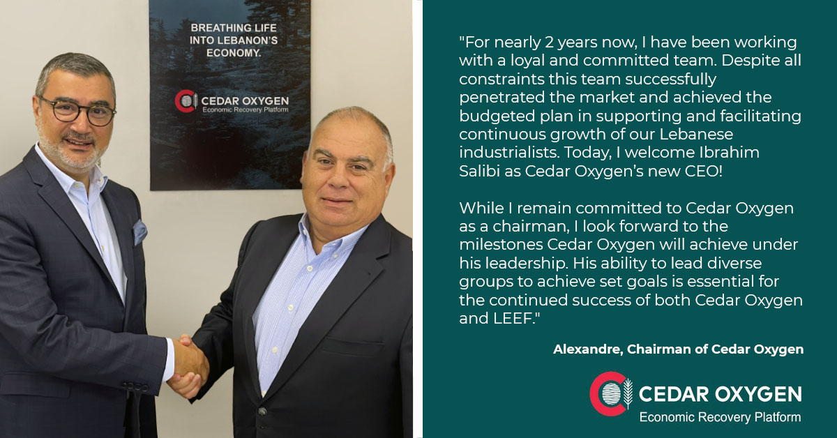 CedarOxygen's tweet photo. @CedarOxygen is pleased to announce and welcome Ibrahim Salibi as the new CEO! With over 35 years in the financial services industry, Ibrahim possesses a solid background and expertise in corporate leadership and management, providing financial solutions to the industrial sector. https://t.co/hUus7Wd3qY