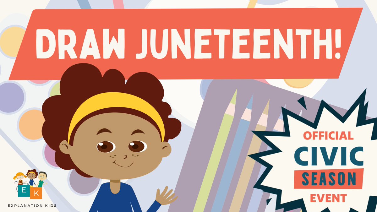 explanationkids (@explanationkids) on Twitter photo We're partnering with <a href="/historymadebyus/">Made By Us</a> to host a #CivicSeason event! Join us this Sat, June 18, 2022, 10am - 11am at Beatley <a href="/alexlibraryva/">Alexandria Library</a> to celebrate #juneteenth! Families will enjoy a fun FREE morning of art, music, and games. Register here: bit.ly/JuneteenthCele… We're partnering with <a href="/historymadebyus/">Made By Us</a> to host a #CivicSeason event! Join us this Sat, June 18, 2022, 10am - 11am at Beatley <a href="/alexlibraryva/">Alexandria Library</a> to celebrate #juneteenth! Families will enjoy a fun FREE morning of art, music, and games. Register here: bit.ly/JuneteenthCele…