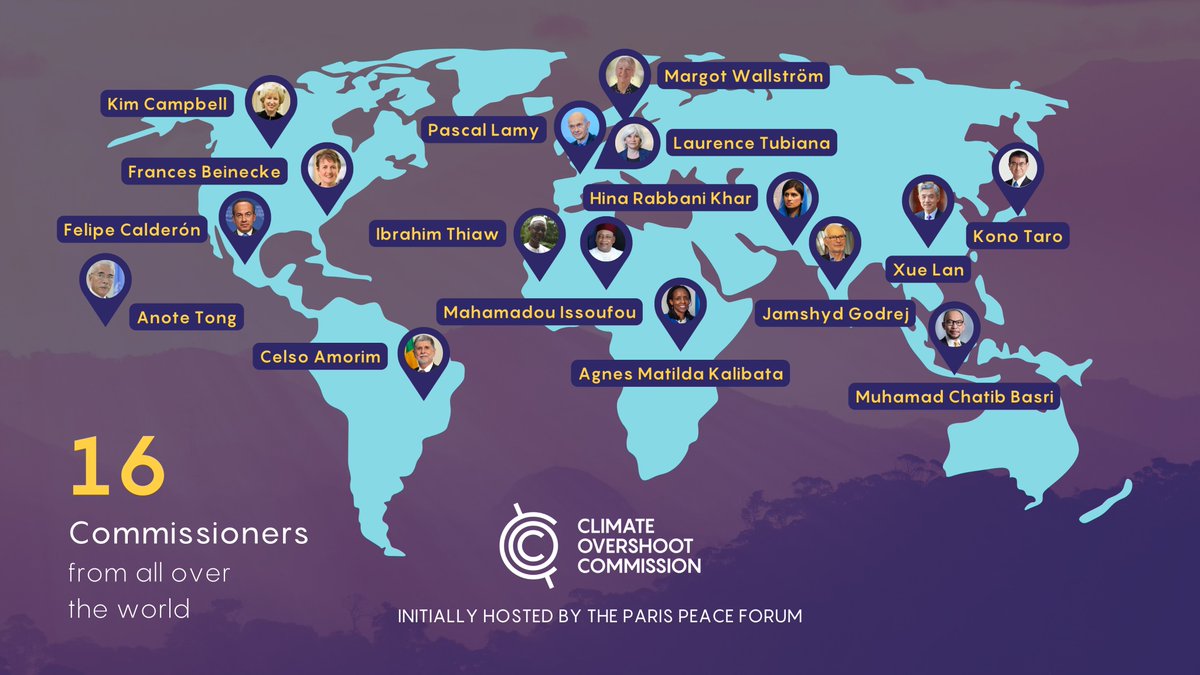 Prior to the 2023 @UNFCCC Climate Change Conference, 1⃣6⃣ eminent global leaders part of the #ClimateOvershootCommission (@overshoot_comm) will recommend a strategy to reduce risks should global warming goals be exceeded 🌡️🌍 More information 👉 overshootcommission.org