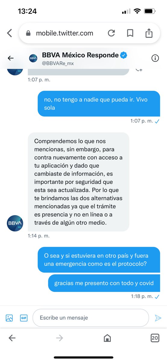 JesssamynAn's tweet photo. @BBVARe_mx me negaron el acceso por llevar temperatura y obvias razones … otra solución “efectiva” que tengas Bbva https://t.co/IRq2Sv8f89
