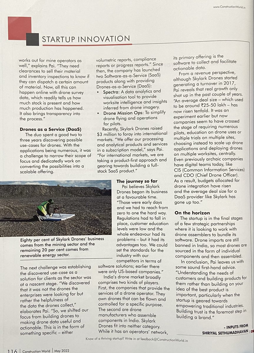 SkylarkDrones's tweet photo. Thank you @CWmagazine for covering us! https://t.co/XKbQpWnNVl
