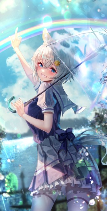 ねぇ、見てください!
虹ですよ! 