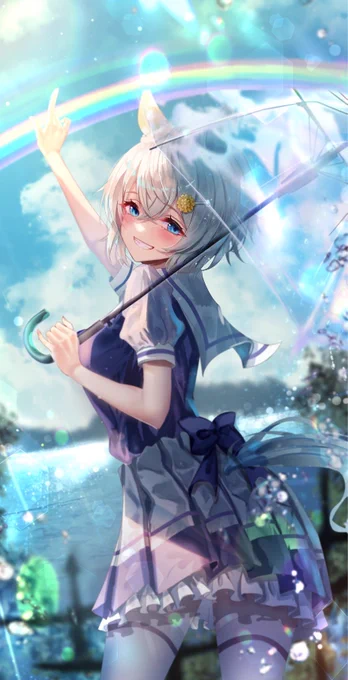ねぇ、見てください!
虹ですよ! 